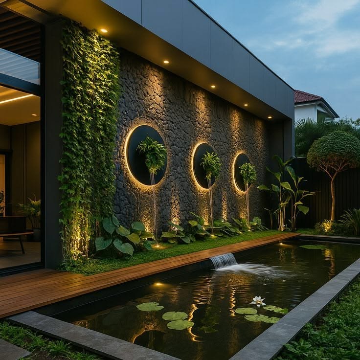 Tropical Outdoor Oasis with Weatherproof LED Landscape Lights #35